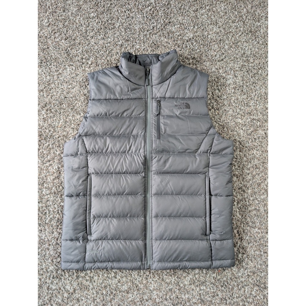 The North Face Mens Aconcagua 550 Down Puffer Vest Grey NF0A2TCD Size Large